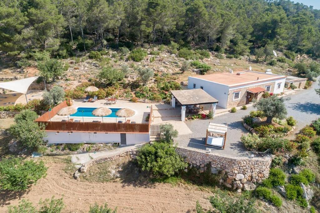 Casa Can Lluc Con Piscina, Jardin Y Vista Al Campo Sant Miquel De Balansat Luaran gambar