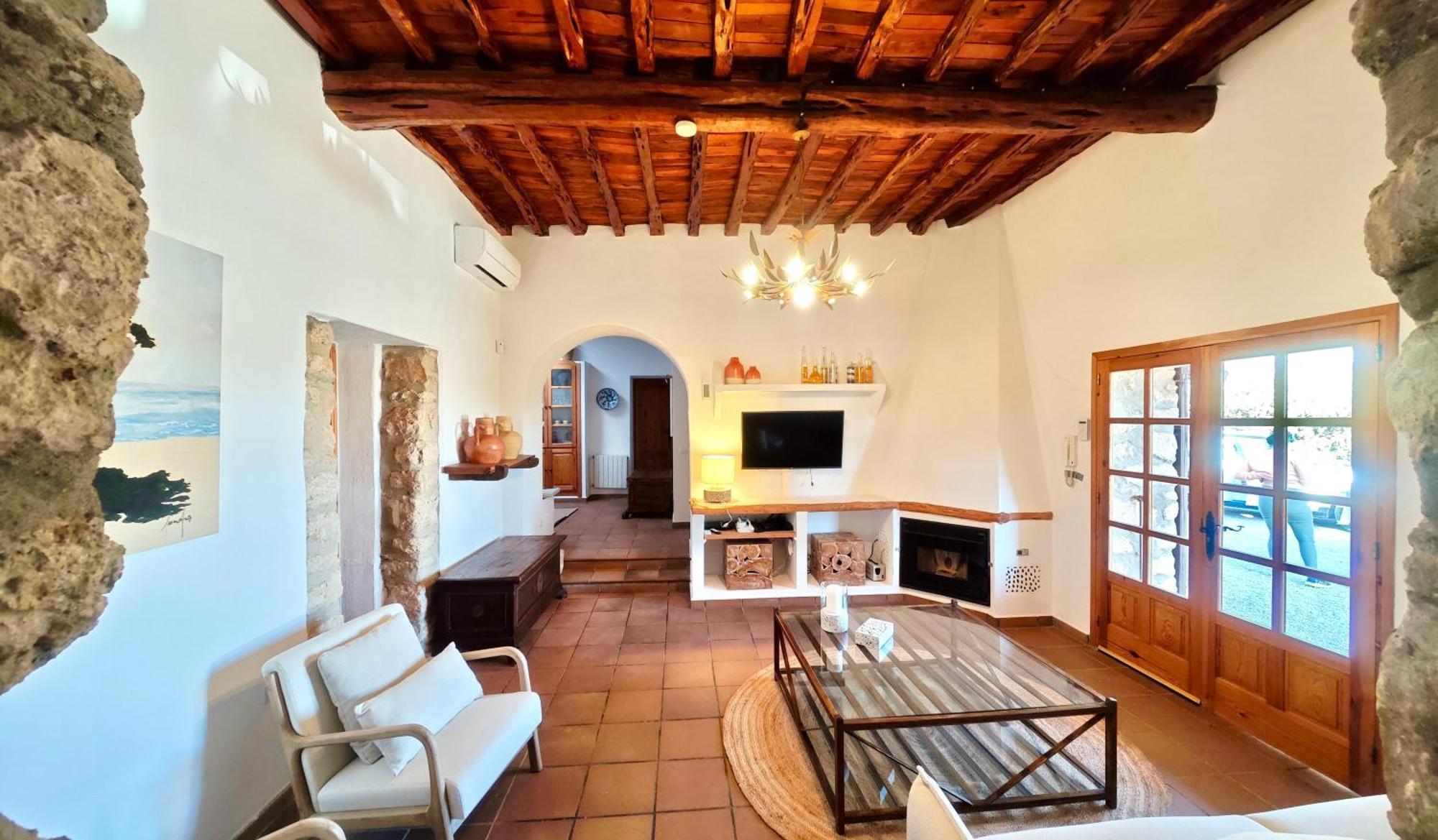 Casa Can Lluc Con Piscina, Jardin Y Vista Al Campo Sant Miquel De Balansat Luaran gambar