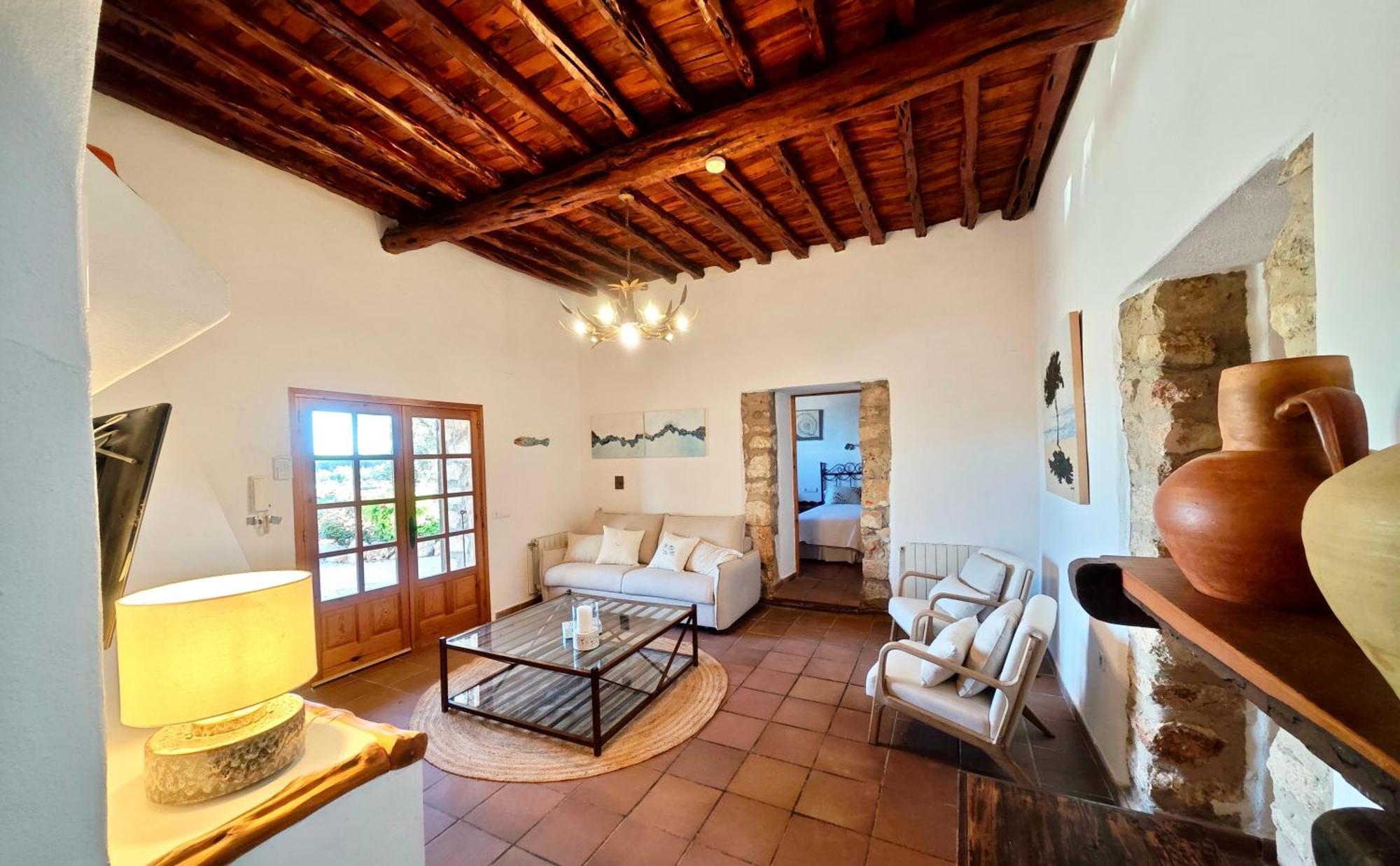 Casa Can Lluc Con Piscina, Jardin Y Vista Al Campo Sant Miquel De Balansat Luaran gambar
