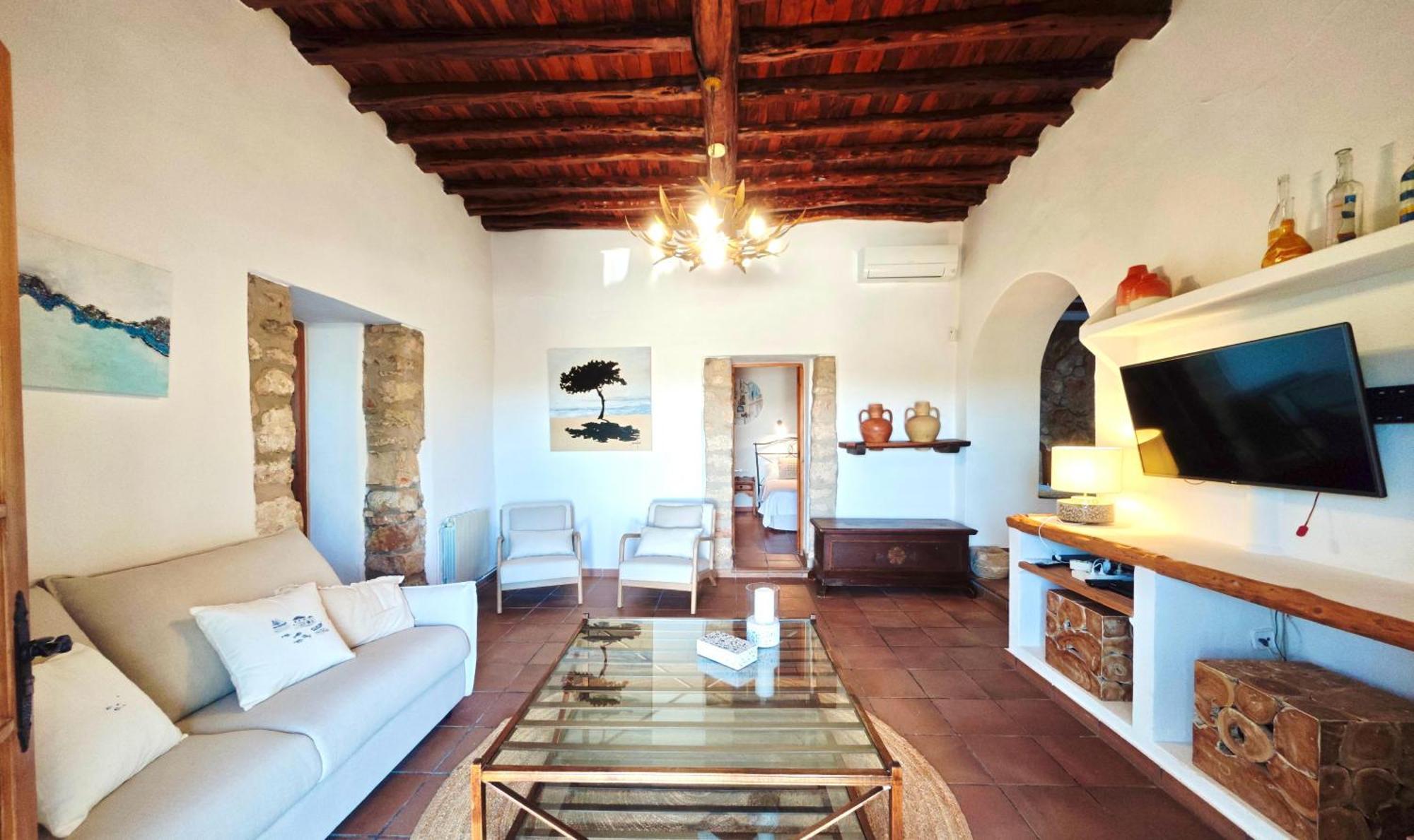 Casa Can Lluc Con Piscina, Jardin Y Vista Al Campo Sant Miquel De Balansat Luaran gambar
